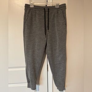 Men's Large Gray Sherpa Lined Jogger Pants